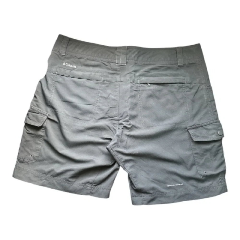 Columbia Gray Omni-Wick Performance Shorts Cargo Hiking Multi Pocket Activewear - Picture 2 of 11